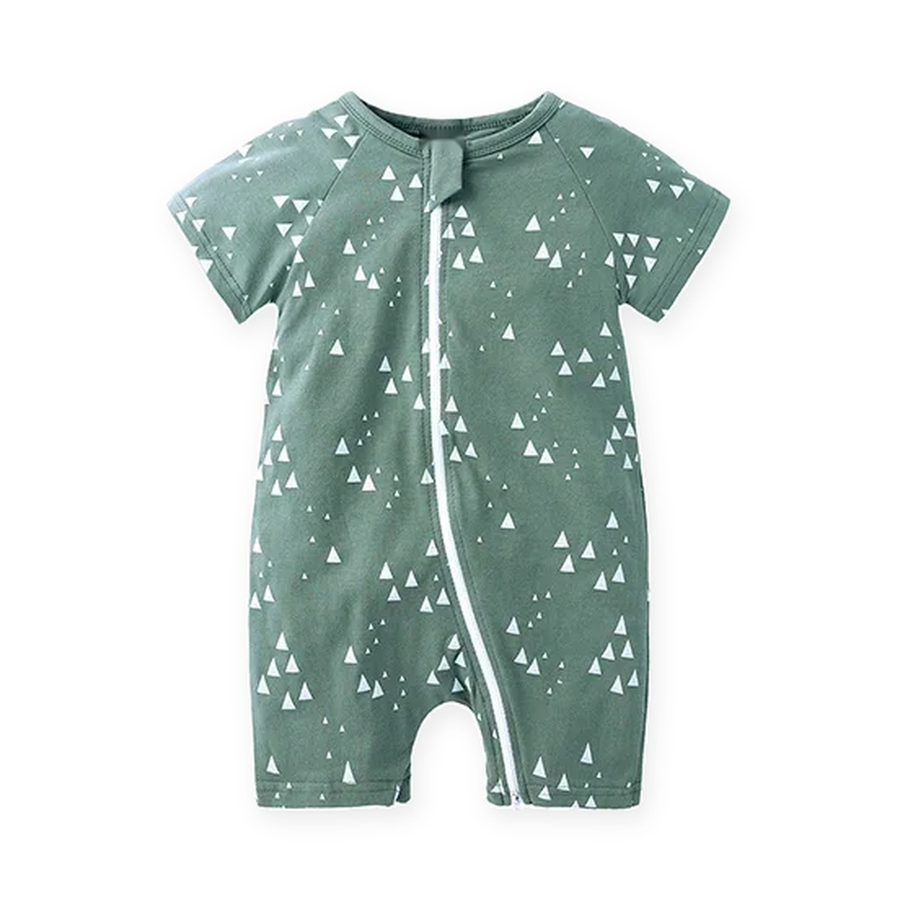 Sage Trees Short-Sleeve Shortie Romper — Sage Trees — Front view — image 1