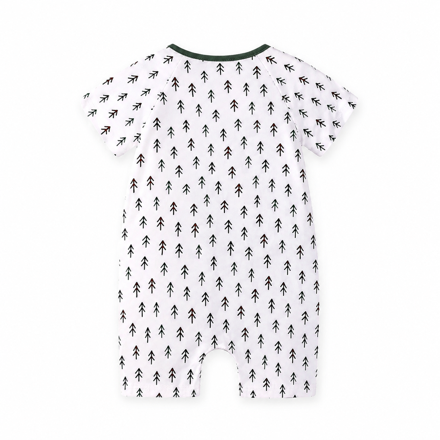 Tiny Pines Short-Sleeve Shortie Romper — Tiny Pines — Back view — image 2