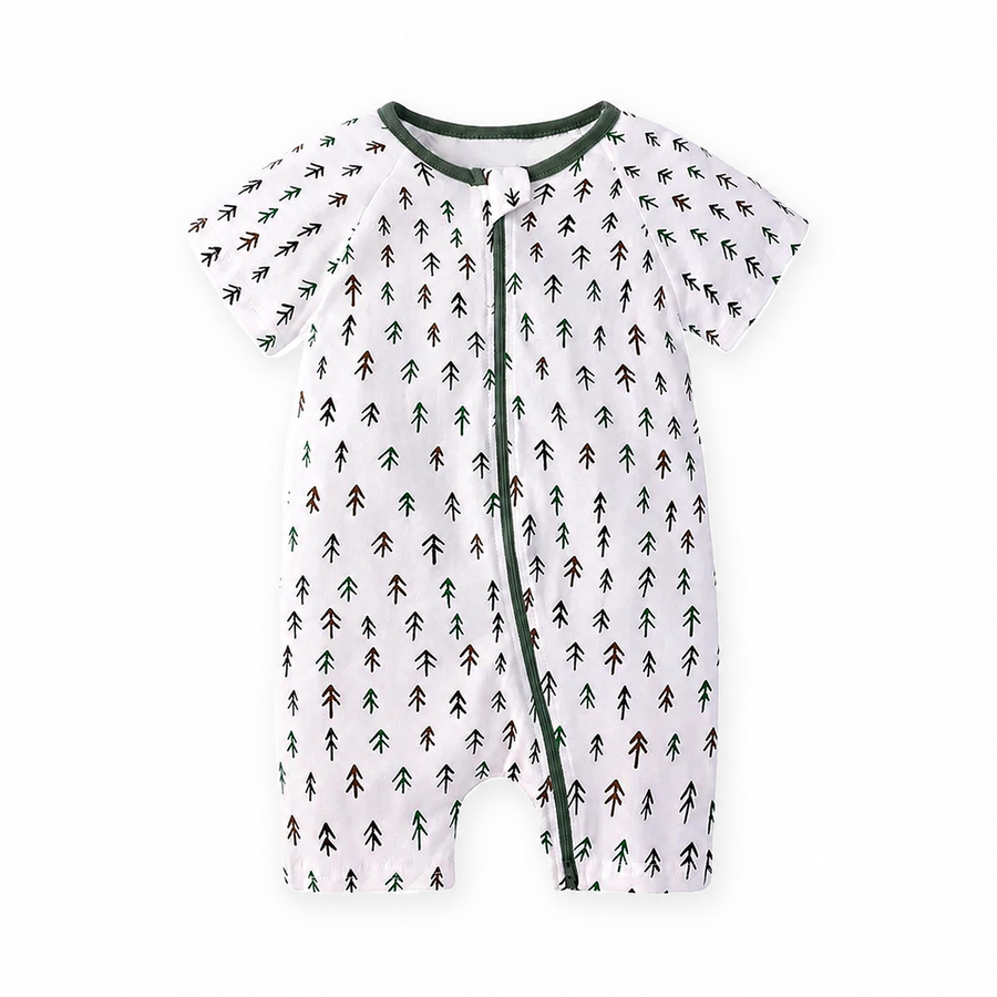 Tiny Pines Short-Sleeve Shortie Romper — Tiny Pines — Front view — image 1