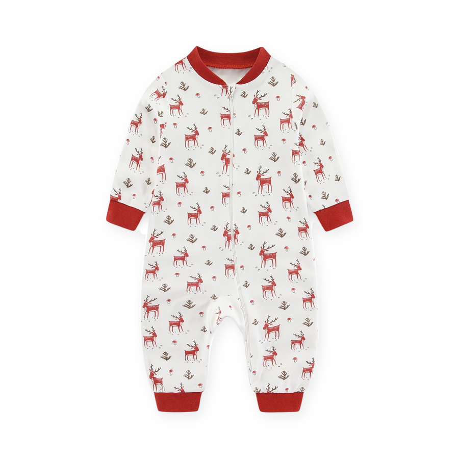 Red Woodland Romper — Red Woodland — Front view — image 1