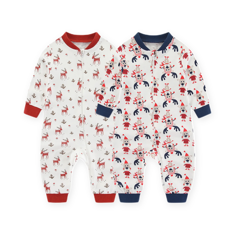Holiday Friends 2-Pack Rompers — Holiday Friends — Front view — image 1
