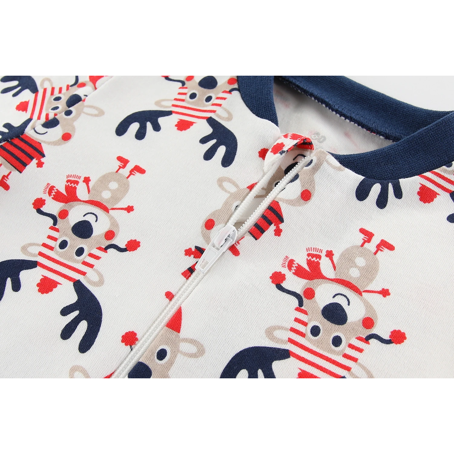 Holiday Friends 2-Pack Rompers — Holiday Friends — Zipper detail — image 3