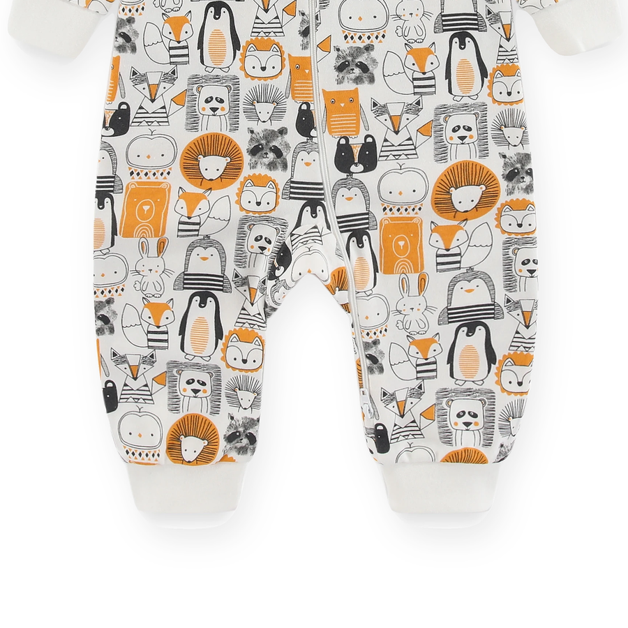 Woodland Friends Romper — Woodland Friends — Cuff and foot detail — image 6