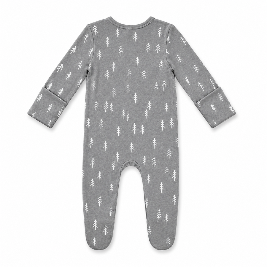 Silver Dash Footed Romper — Silver Dash — Back view — image 2
