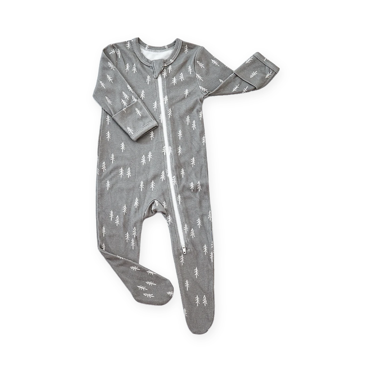 Silver Dash Footed Romper — Silver Dash — Front view — image 1
