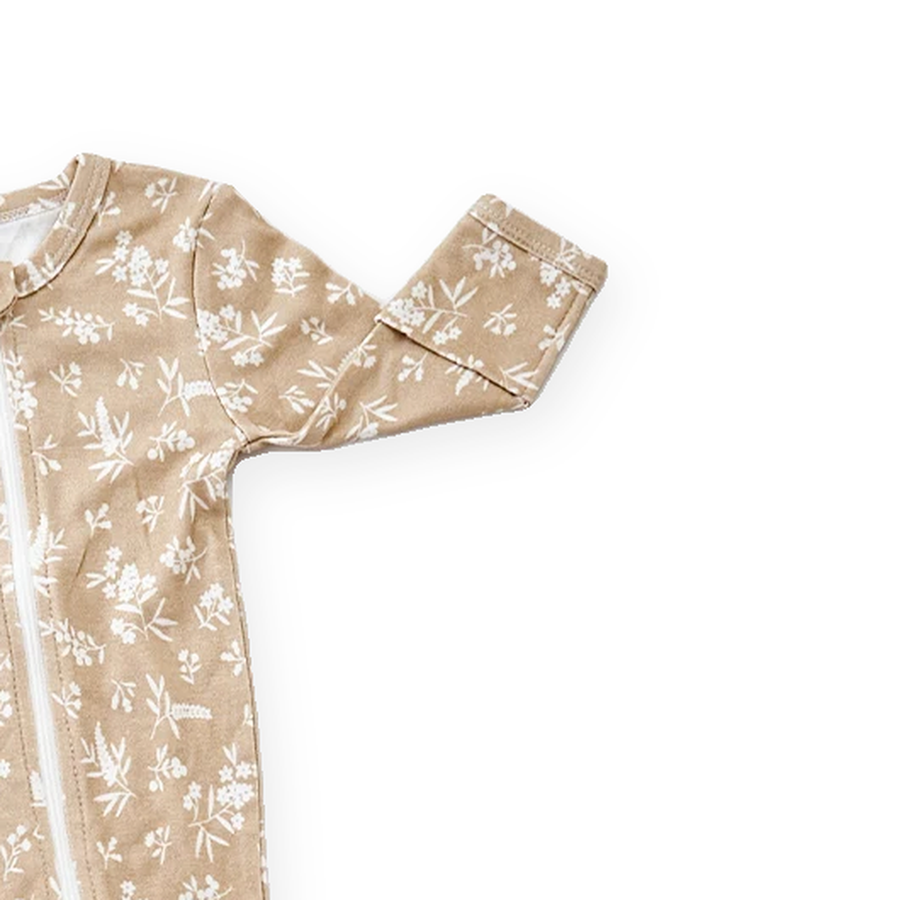 Fawn Meadow Footed Romper — Fawn Meadow — Cuff and foot detail — image 5