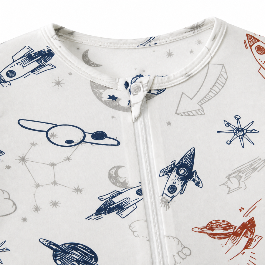 Space Sketch Romper — Space Sketch — Zipper detail — image 3