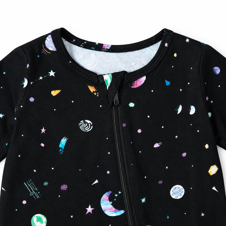 Cosmic Galaxy Romper — Cosmic Galaxy — Zipper detail — image 3