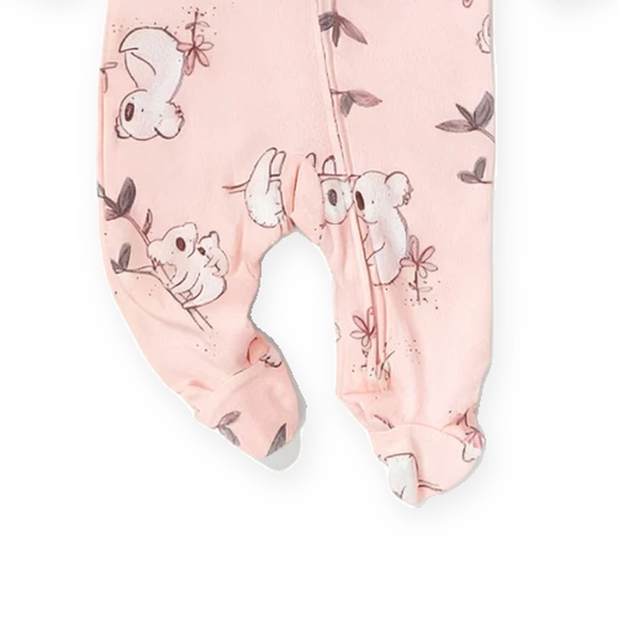 Koala Footed Romper — Koala — Gusset and seam detail — image 6