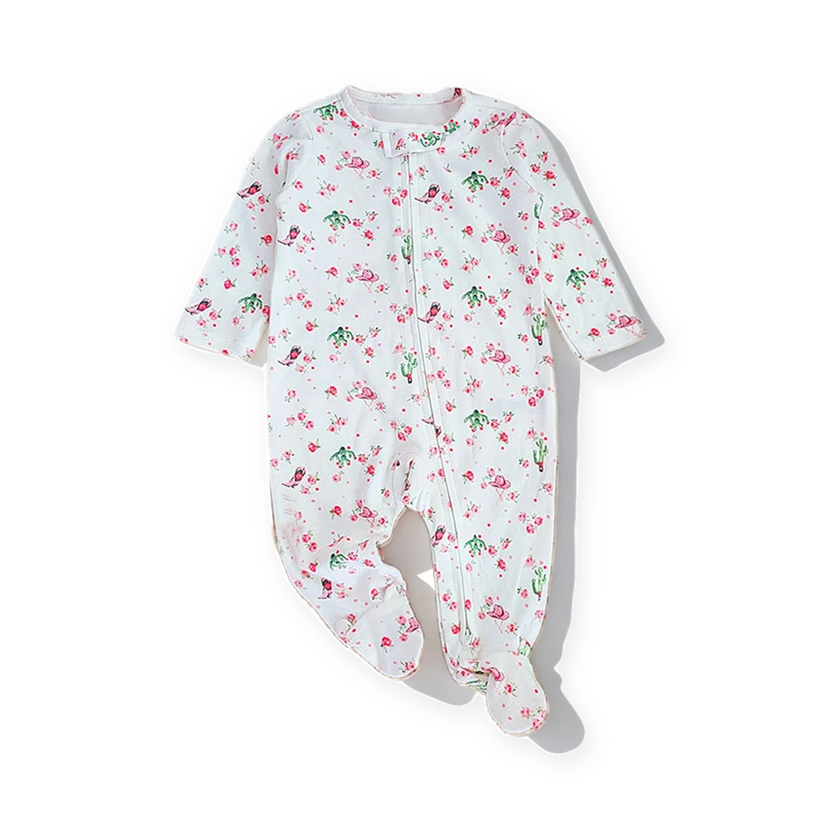 Floral Footed Romper — Floral — Front view — image 1