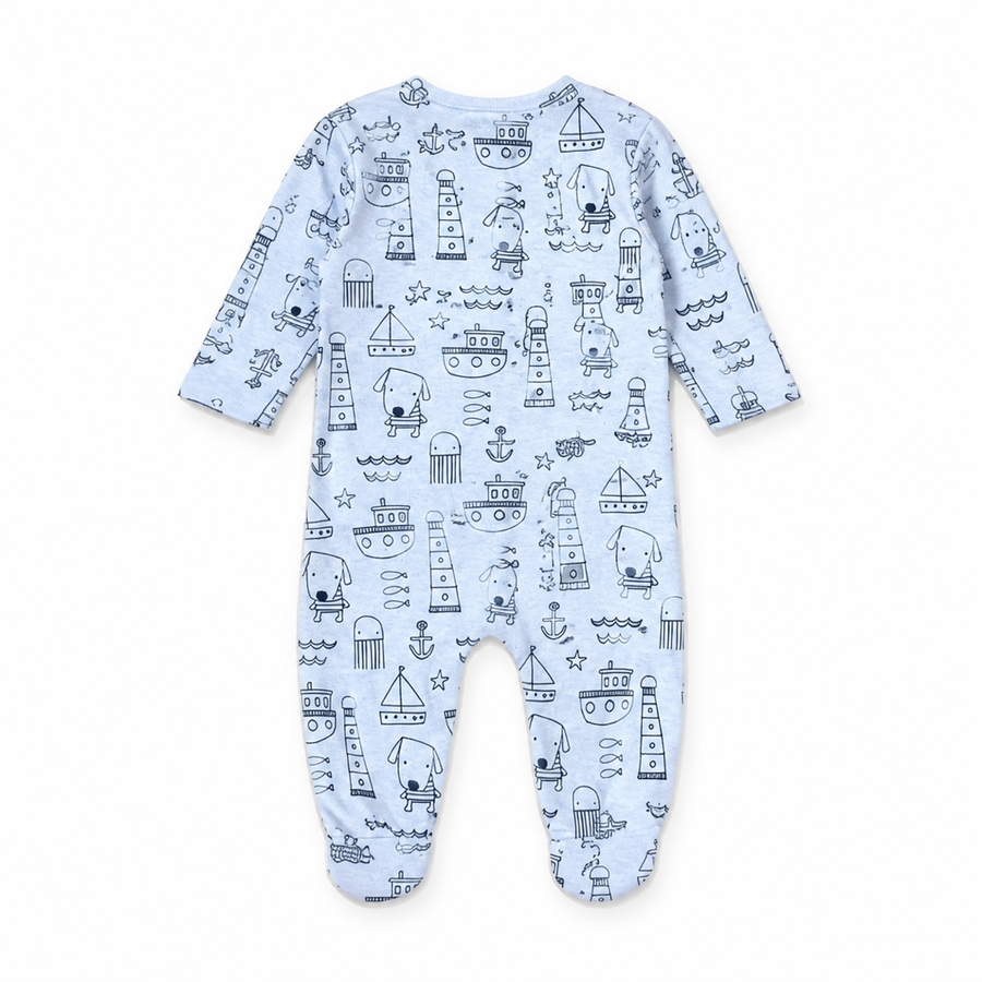 Dog Footed Romper — Dog — Back view — image 2