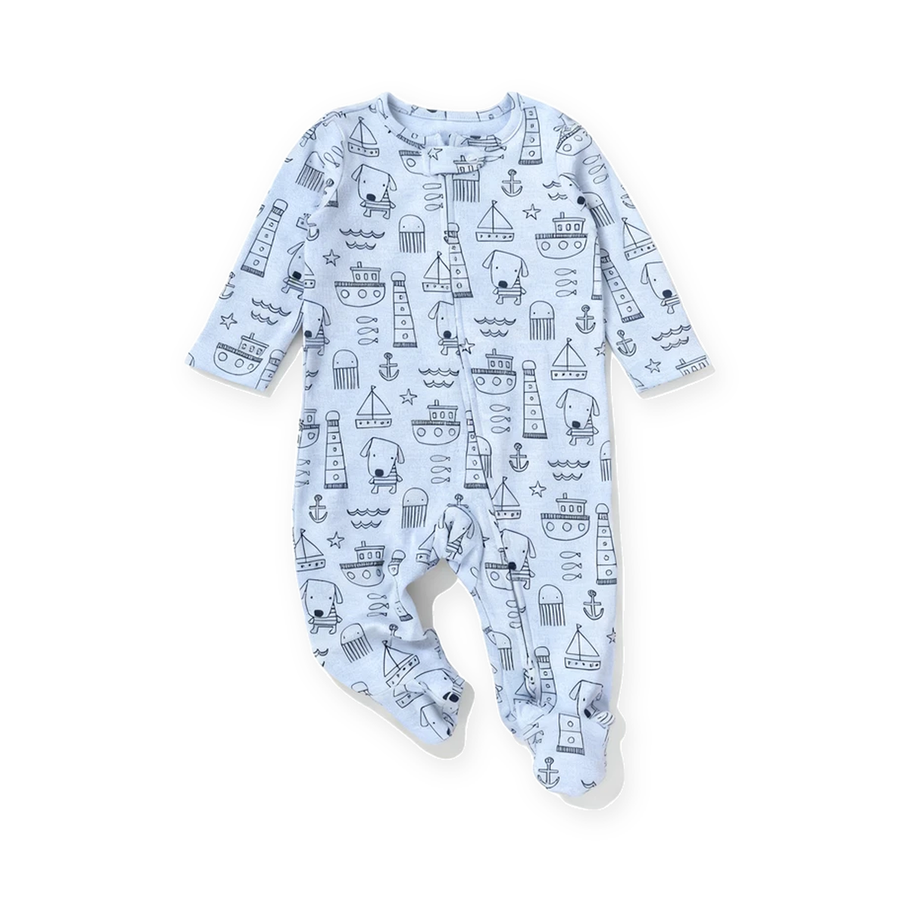 Dog Footed Romper — Dog — Front view — image 1