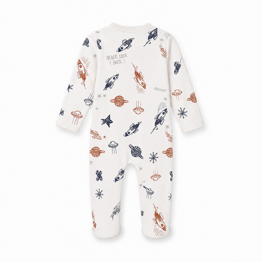 White Space Footed Romper — White Space — Back view — image 2