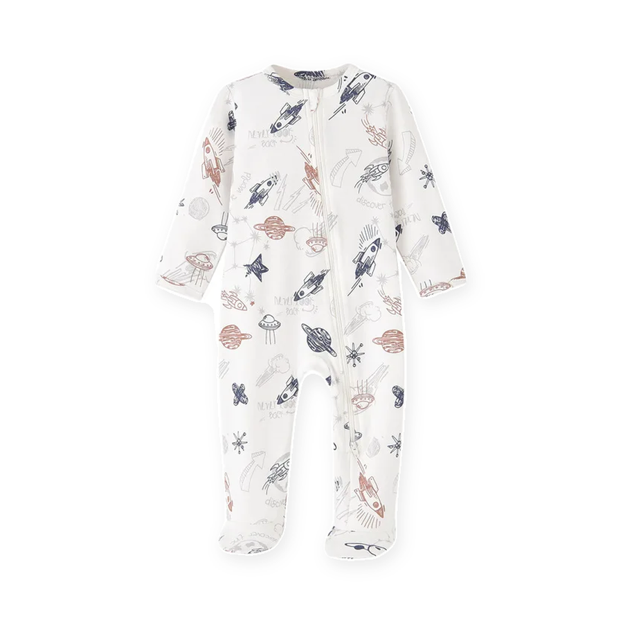 White Space Footed Romper — White Space — Front view — image 1