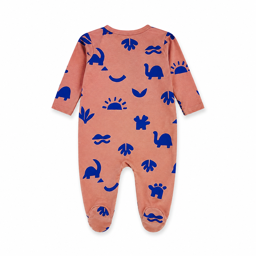 Dino Footed Romper — Dino — Back view — image 2