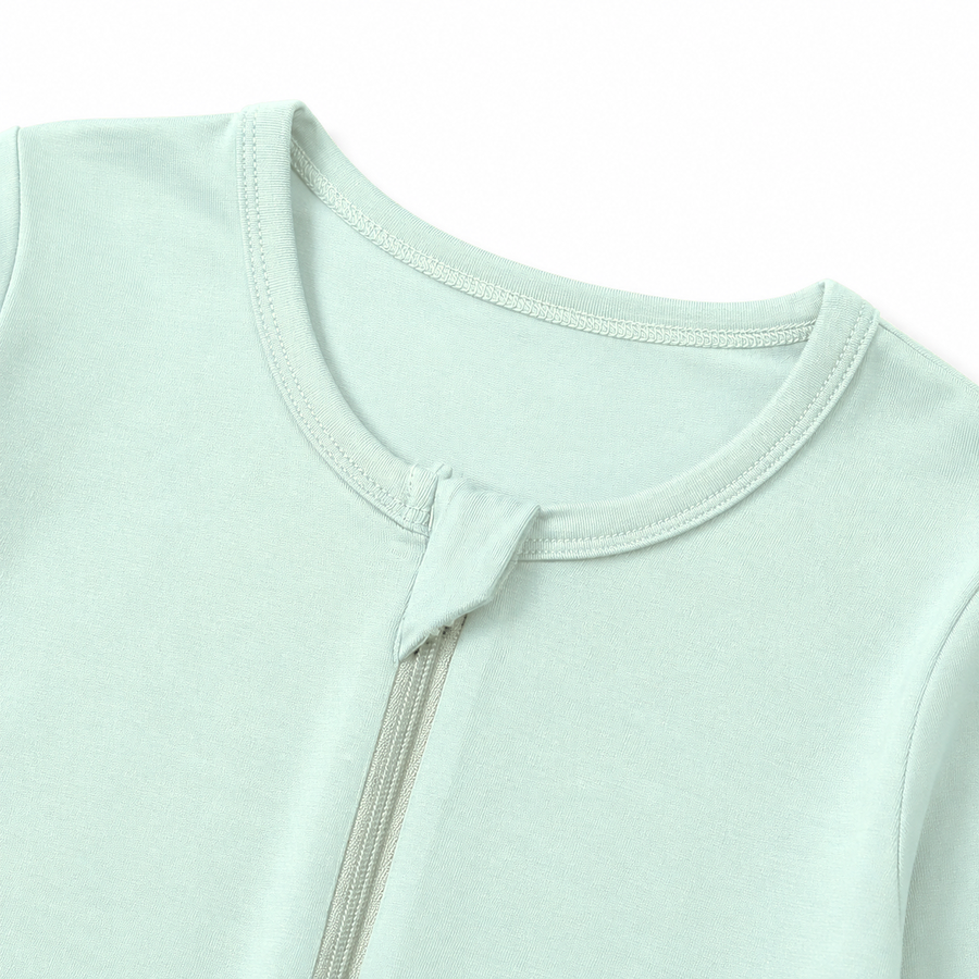 Coastal Blues Romper — Seafoam — Zipper detail — image 3