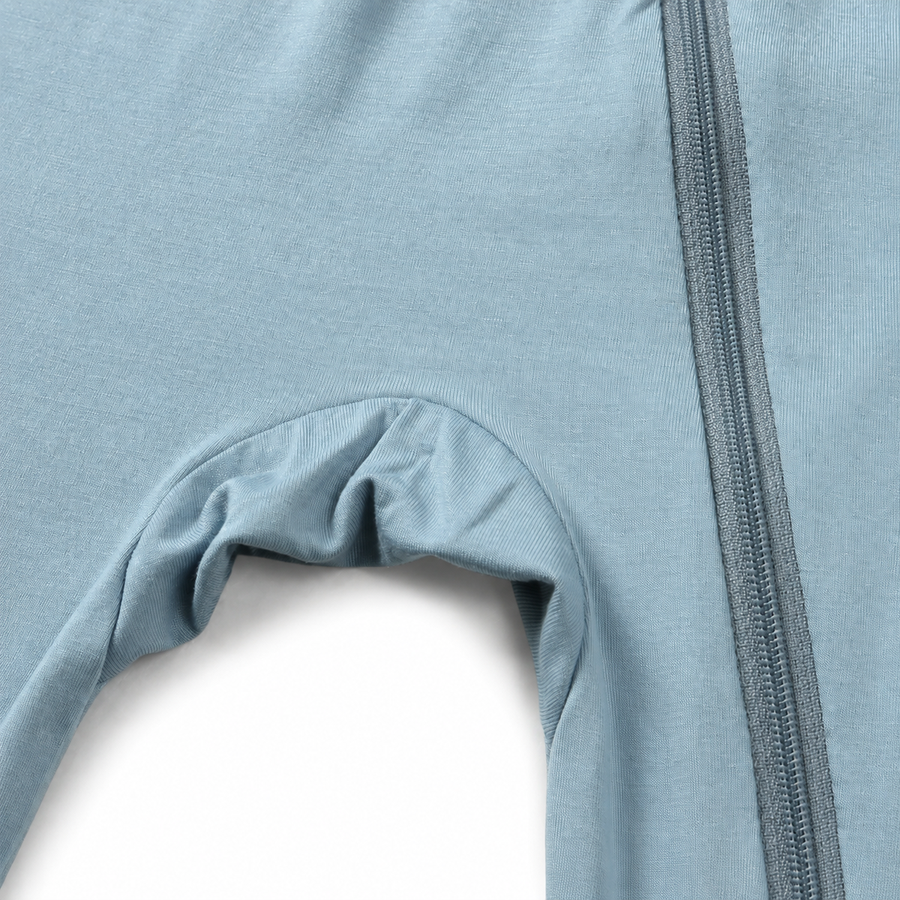Coastal Blues Romper — Sky Blue — Gusset and seam detail — image 5