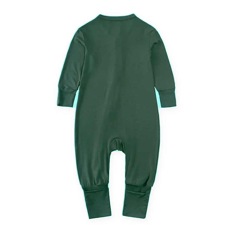 Earth Tones Romper — Forest Green — Back view — image 2
