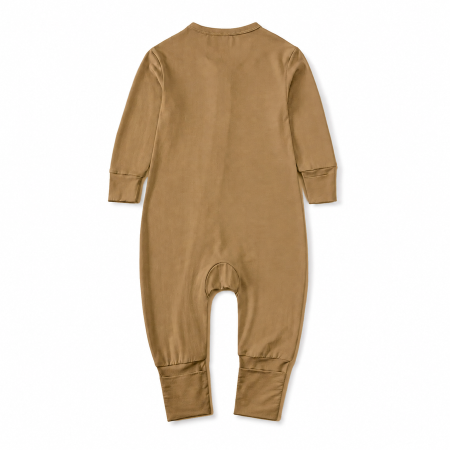 Airy Neutrals Romper — Camel — Back view — image 2
