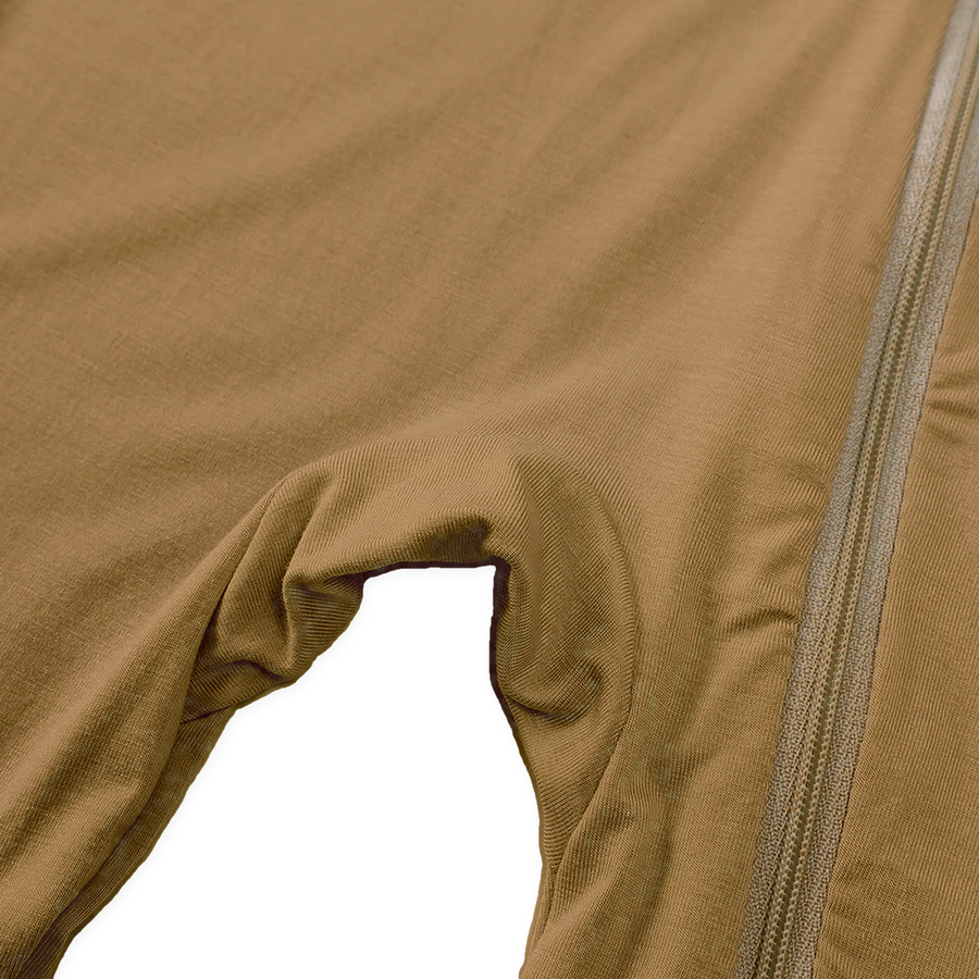 Airy Neutrals Romper — Camel — Zipper detail — image 4