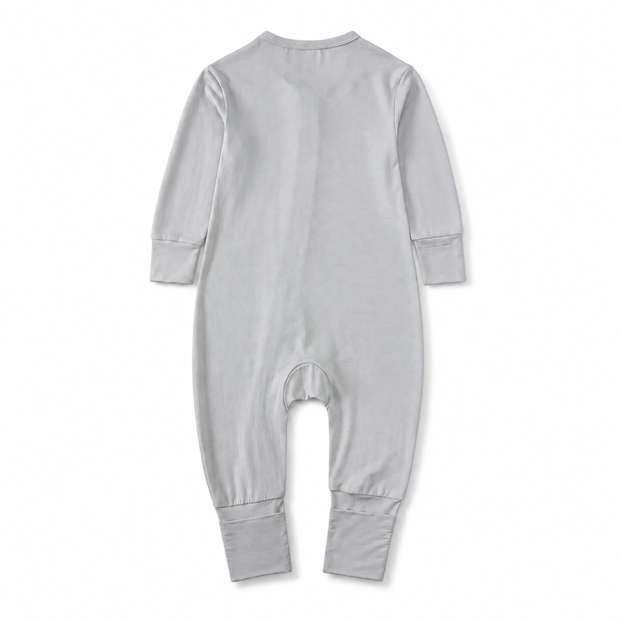 Airy Neutrals Romper — Cloud Gray — Back view — image 2