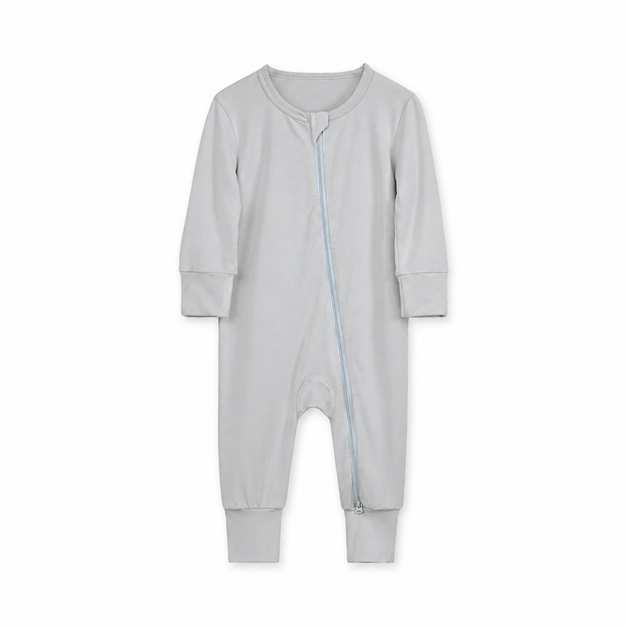 Airy Neutrals Romper — Cloud Gray — Front view — image 1