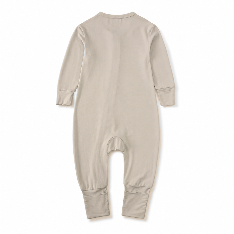 Airy Neutrals Romper — Oatmeal — Back view — image 2
