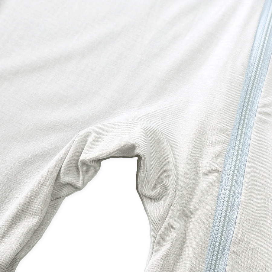 Airy Neutrals Romper — White — Zipper detail — image 4