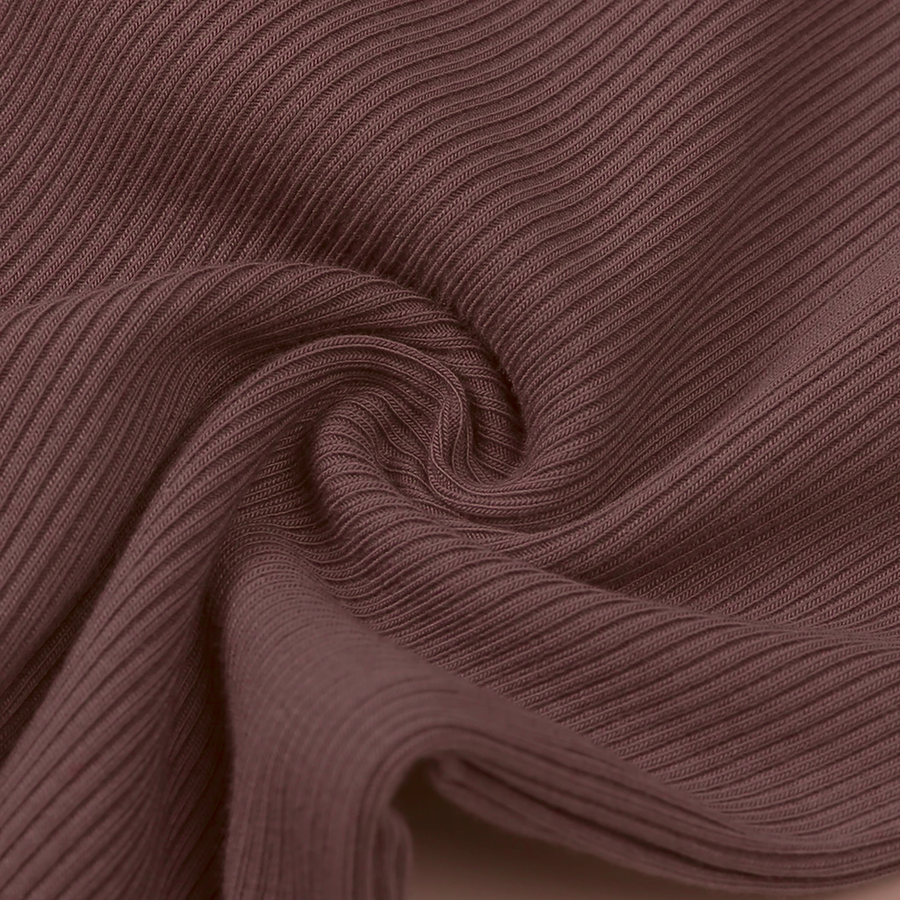 Ribbed Neutrals Heavyweight Romper — Chocolate — Fabric detail — image 12