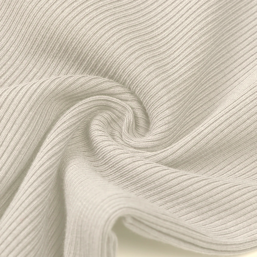 Ribbed Neutrals Heavyweight Romper — Cream — Fabric detail — image 12