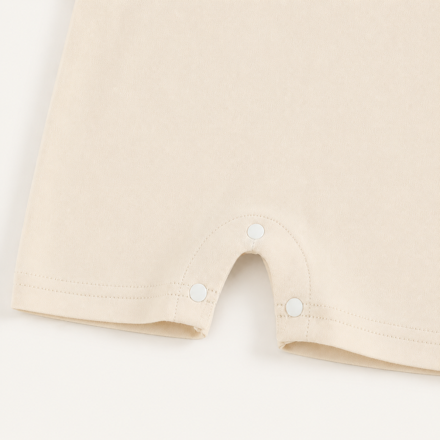USA Appliqué Short Sleeve Baby Romper - Beige, product view 6