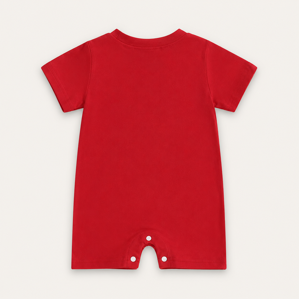 USA Appliqué Short Sleeve Baby Romper - Red