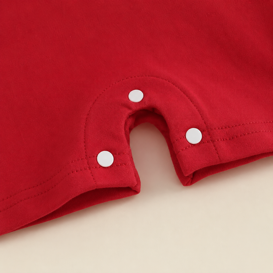 USA Appliqué Short Sleeve Baby Romper - Red, product view 6