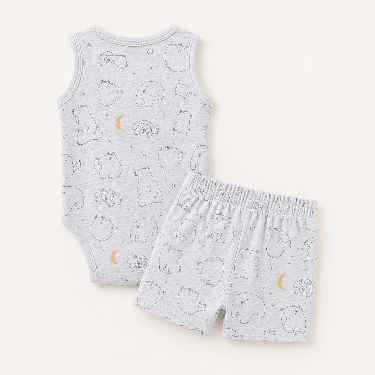 Sunny Days Bodysuit & Shorts Set - Grey Bears