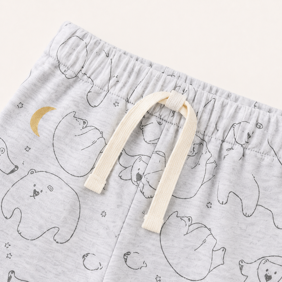 Sunny Days Bodysuit & Shorts Set - Grey Bears, product view 6