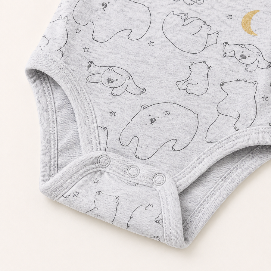 Sunny Days Bodysuit & Shorts Set - Grey Bears, product view 7