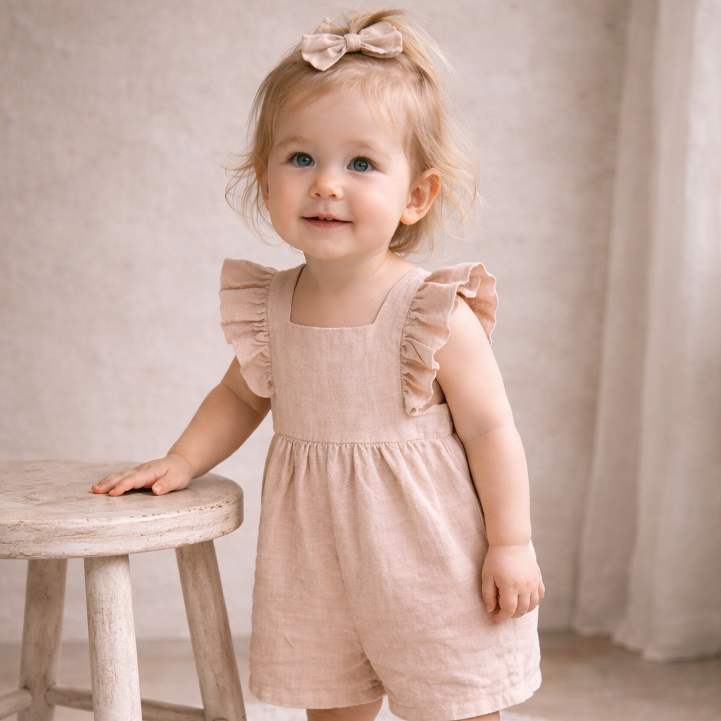 Camille Flutter Romper - Pink