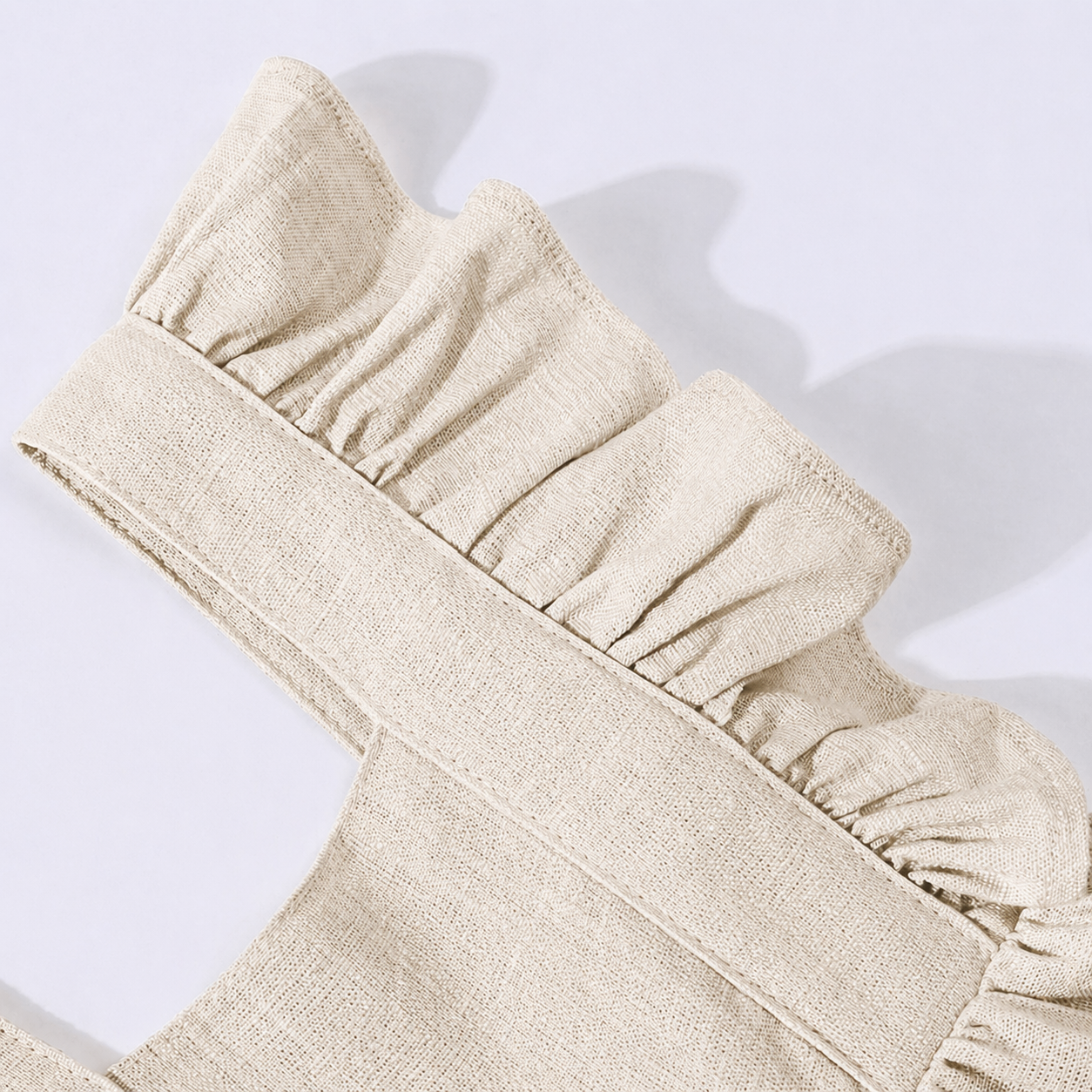 Camille Flutter Romper - Beige