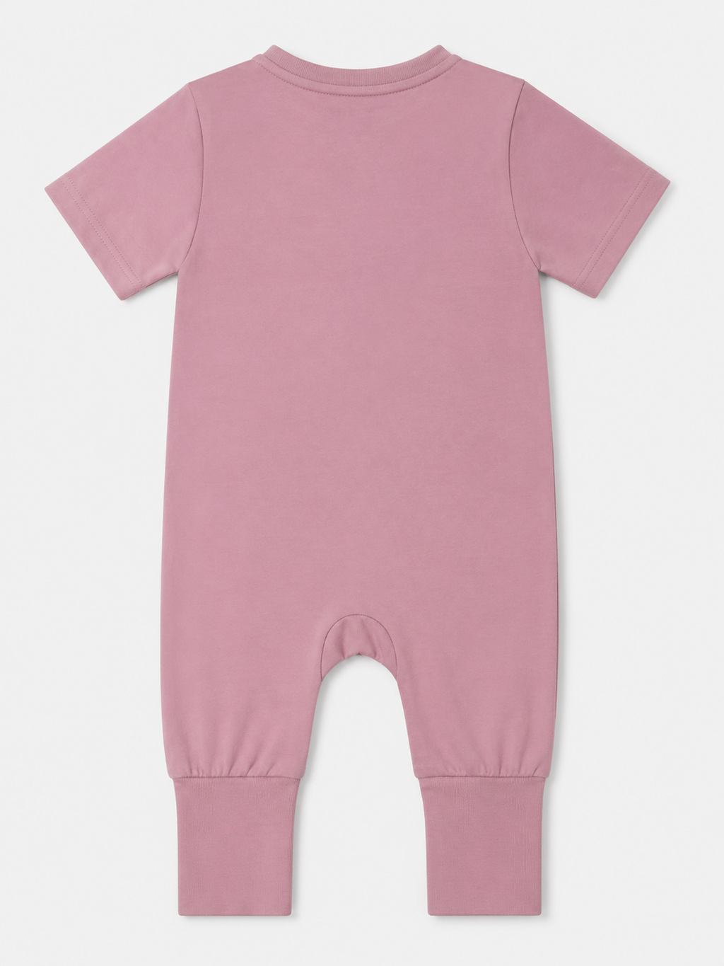 Bamboo Short Sleeve Zip Romper - Purple