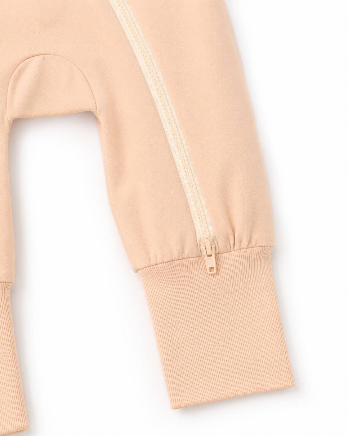 Bamboo Short Sleeve Zip Romper - Dusty Pink