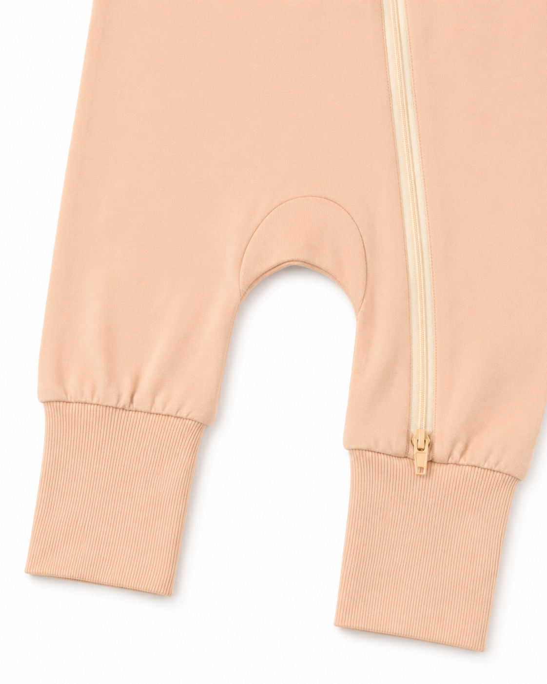 Bamboo Short Sleeve Zip Romper - Dusty Pink