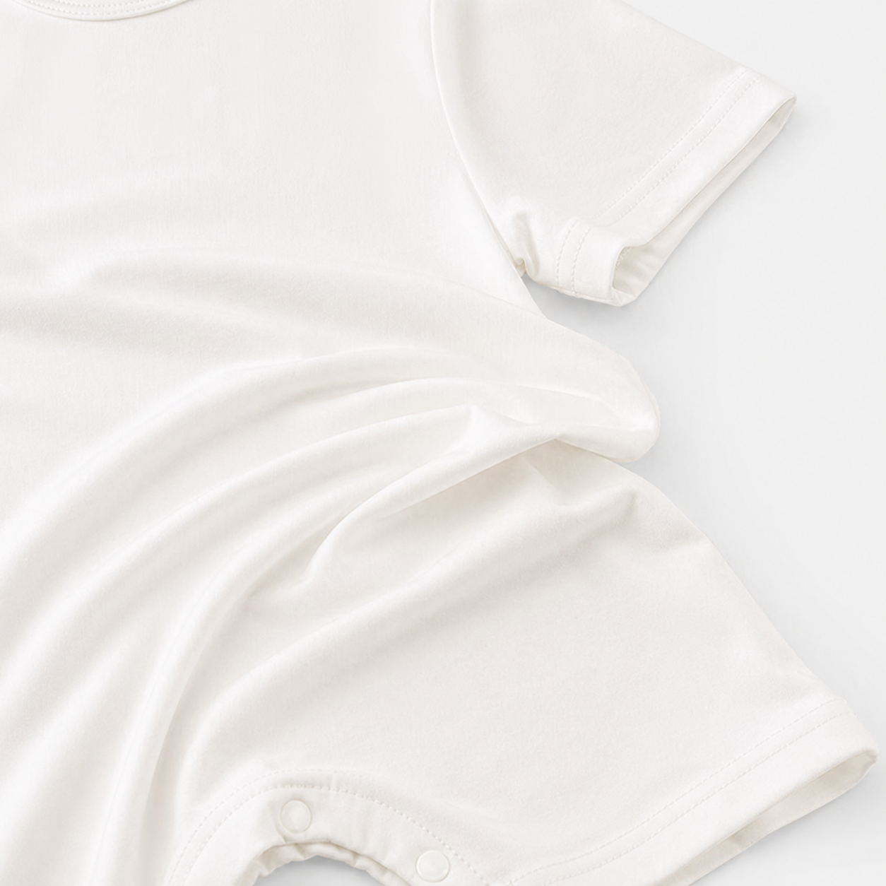 Short Sleeve Shortie Romper - White