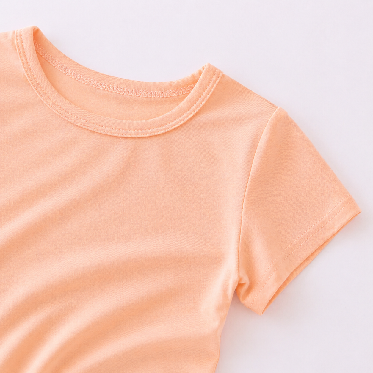Short Sleeve Shortie Romper - Peach