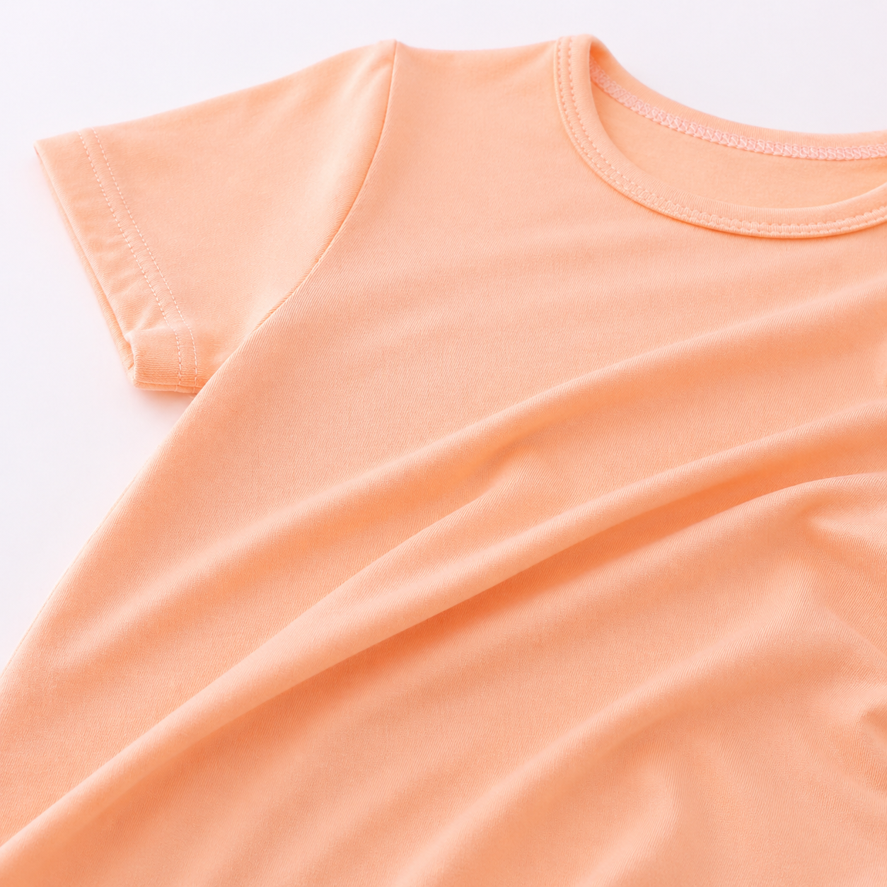Short Sleeve Shortie Romper - Peach