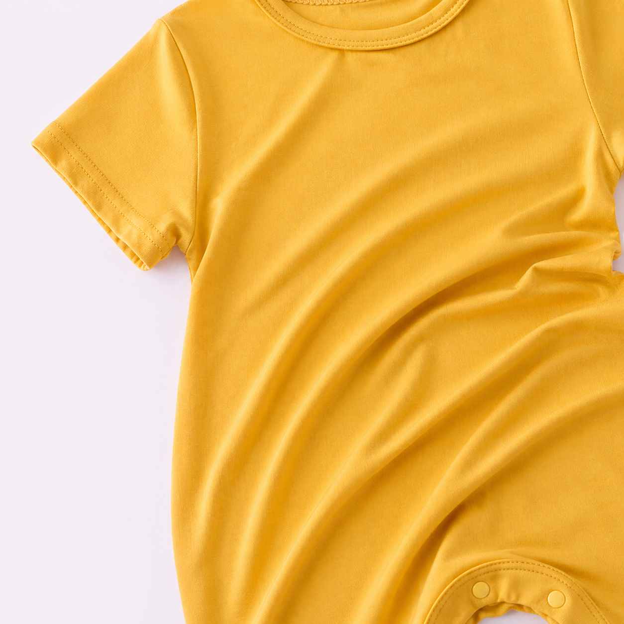 Short Sleeve Shortie Romper - Mustard
