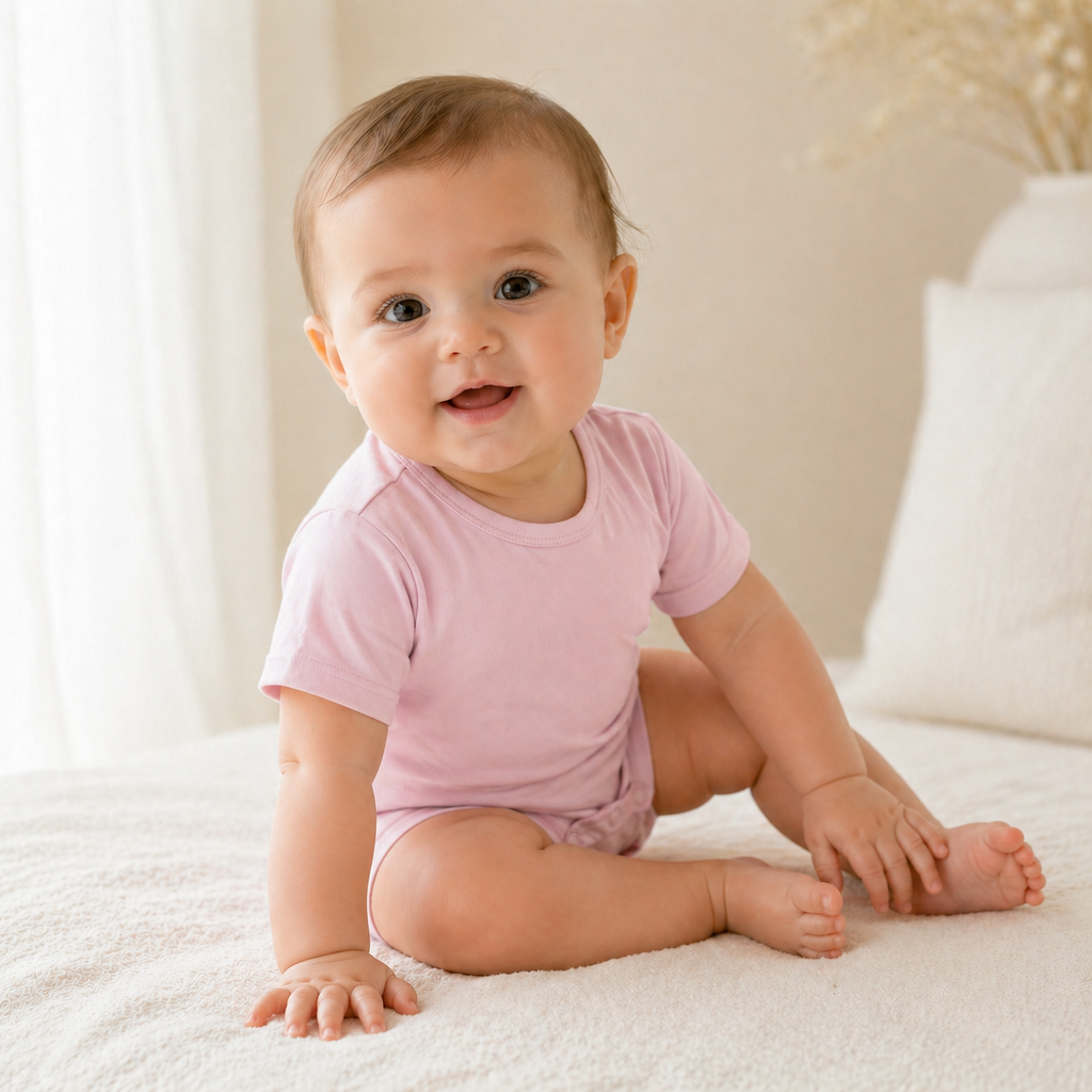 Short Sleeve Shortie Romper - Dusty pink