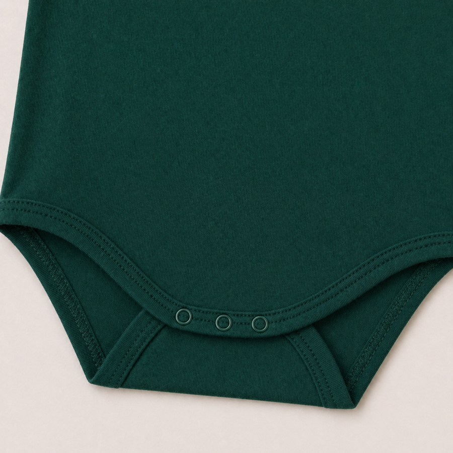 Soft Bamboo Short Sleeve Bodysuit - Deep teal, product view 5