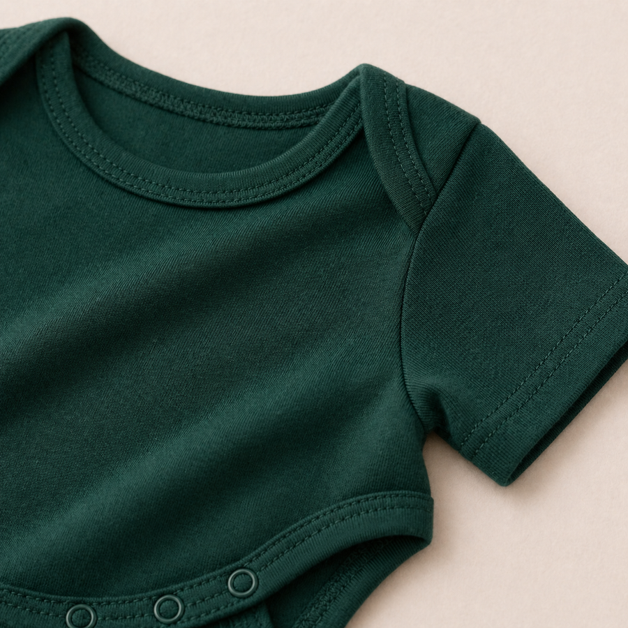 Soft Bamboo Short Sleeve Bodysuit - Deep teal, product view 4