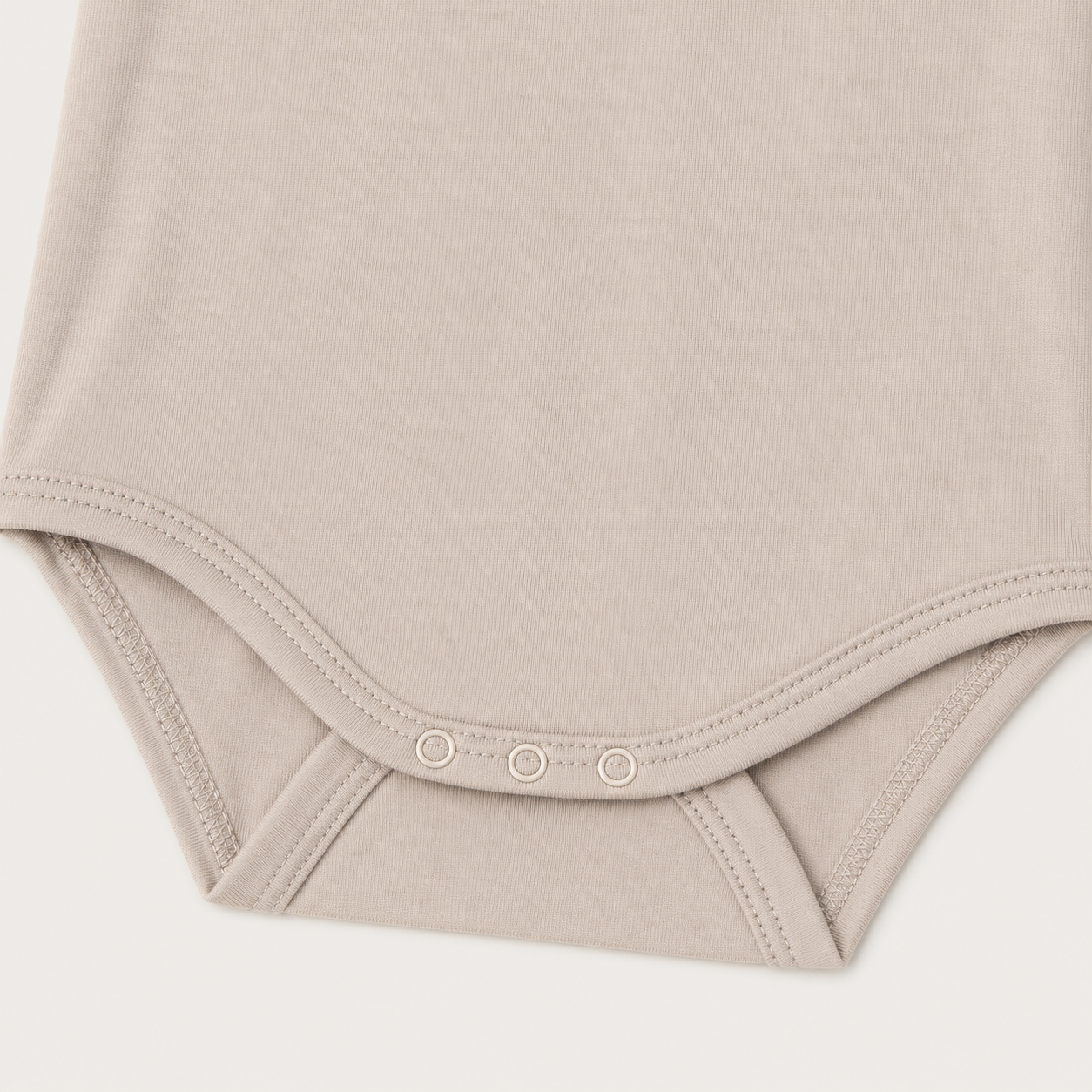Soft Bamboo Short Sleeve Bodysuit - Stone