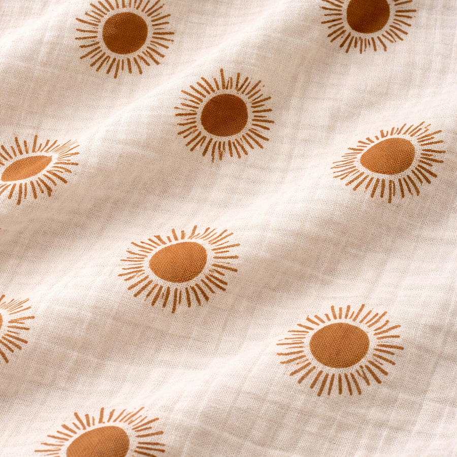 Sun & Moon Bamboo Muslin Burp Cloth Set (5-Pack), product view 2